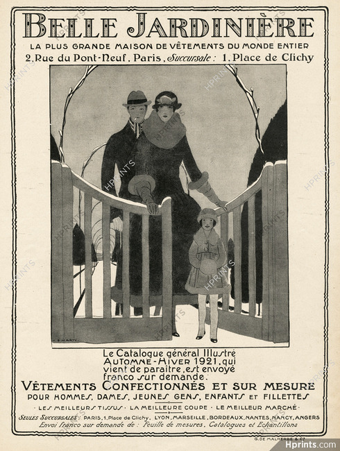Belle Jardinière (Department store) 1921 Elegants Children, Edouard Marty