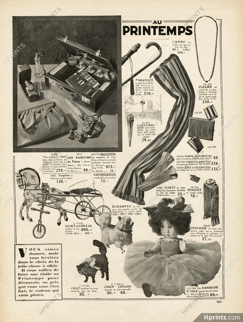 Au Printemps (Department Store) 1920 "Toys" Dog, Cat, Doll...