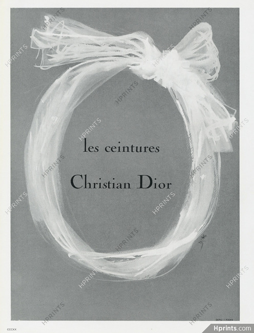 Christian Dior (Fashion Goods) 1961 Les Ceintures, René Gruau