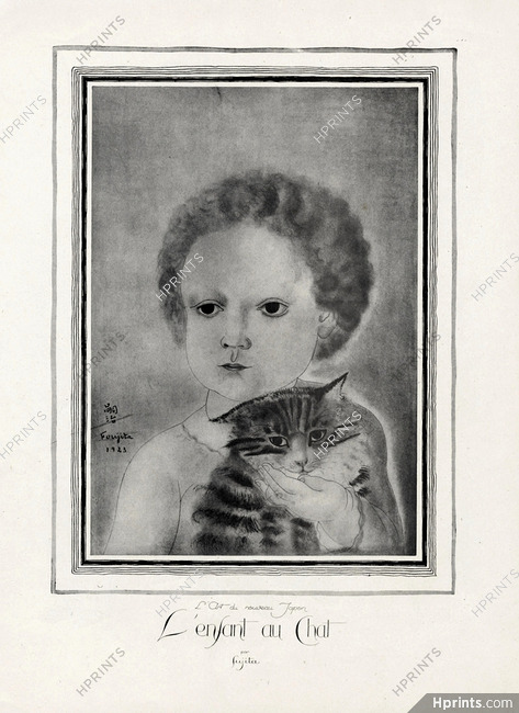 Tsugouhoru Foujita 1923 L'enfant au Chat, The Child in the Cat