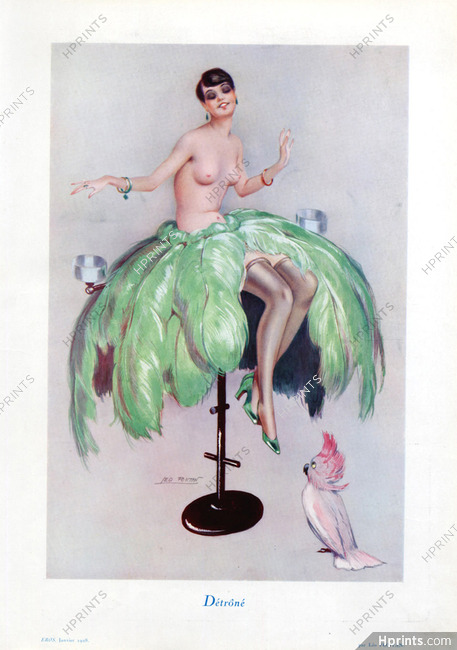 Leo Fontan 1928 Détroné, Topless, Parrot