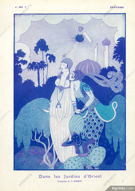 Dans les Jardins d'Orient, 1915 - George Barbier Oriental Garden