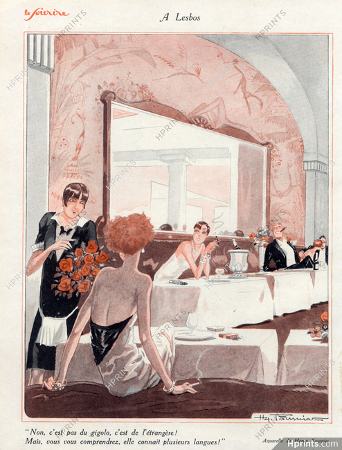 Henry Fournier 1926 A Lesbos, restaurant Lesbians Maid