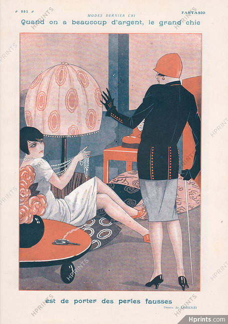 Fabius Lorenzi 1925 Rich Women, Fake Pearls