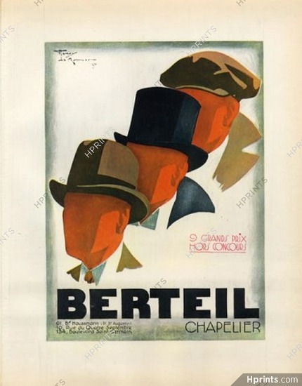 Berteil 1928 Henry Le Monnier, Lithograph from Pan (Poiret)