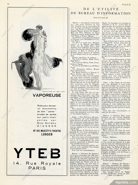 Yteb (Couture) 1925 George Hoyningen-Huene (illustration)