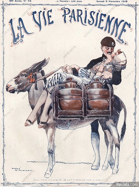 René Vincent 1918 Laitière, Milkwoman, Soldier, Lovers