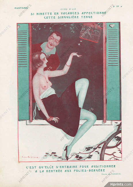 Sacha Zaliouk 1923 Ninette, Topless, Folies Bergère