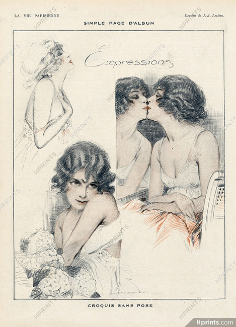 Julien Jacques Leclerc 1919 '"Croquis sans pose"