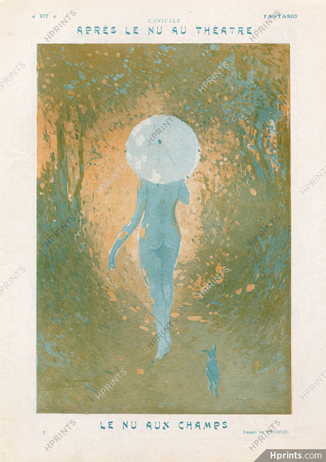 André Pécoud 1924 "Le Nu aux Champs" Nude