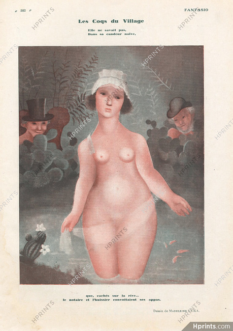 Madeleine Luka 1929 ''Les Coqs du Village'' Nude bathing