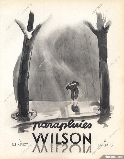 Wilson (Umbrella) 1928 Lithograph PAN Paul Poiret, Libis
