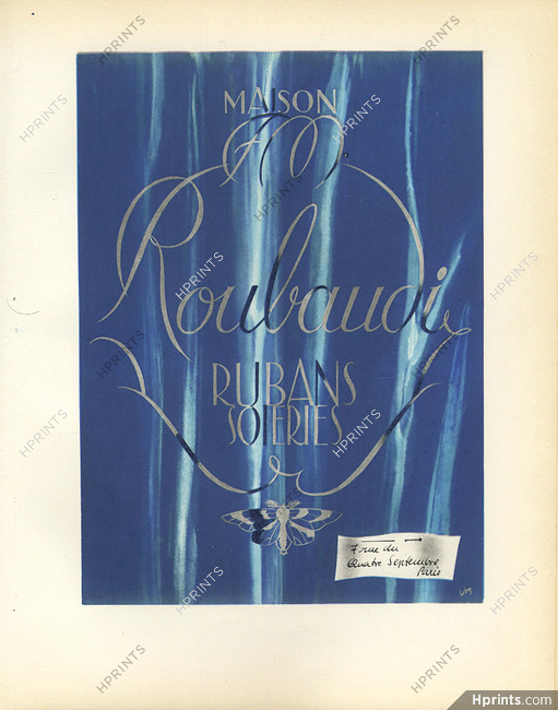 Roubaudi (Fabric Ribbon) 1928 Libis, Original lithograph from "PAN Paul Poiret