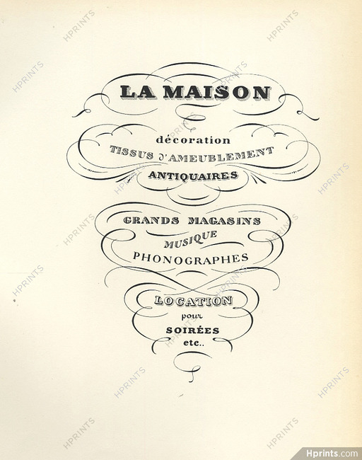 La Maison 1928 Original insert from "PAN Paul Poiret