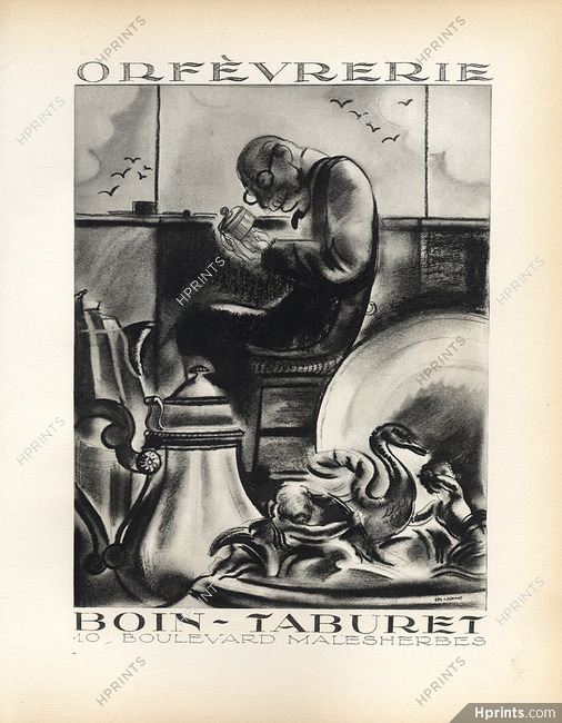 Boin-Taburet (Goldsmith) 1928 Lithograph PAN Paul Poiret, Edy Legrand
