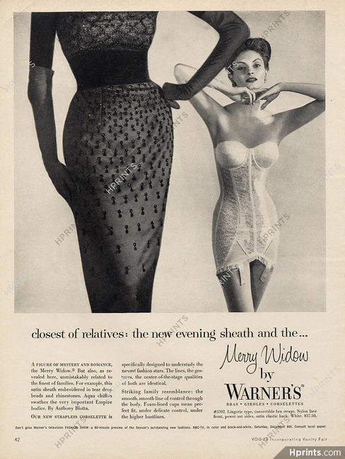 1959 cold water Lastic Life soap lingerie women's girdle bra water pump art  ad