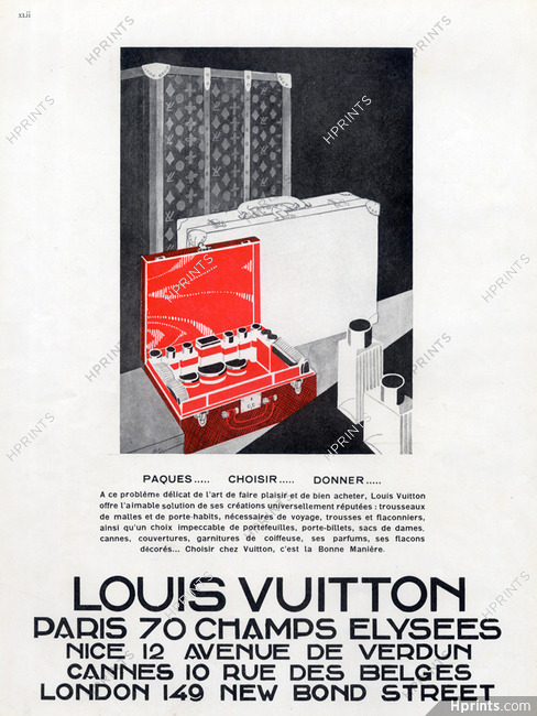 Louis Vuitton 1928 "Pâques, Choisir, Donner..." Malles, Toiletrie Bag, Suitcase