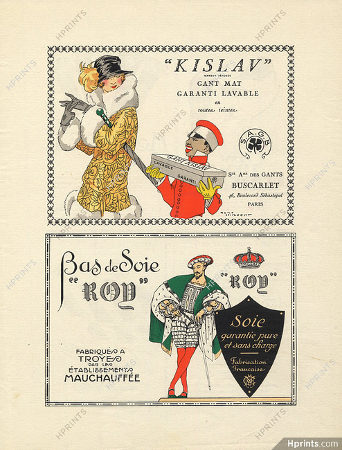 Kislav (Gloves) 1923 René Vincent, Création Buscarlet