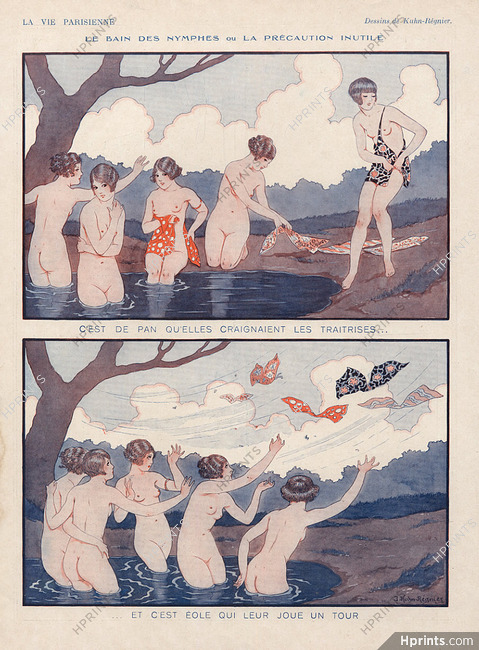 Joseph Kuhn-Régnier 1926 "Le Bain des Nymphes" nude