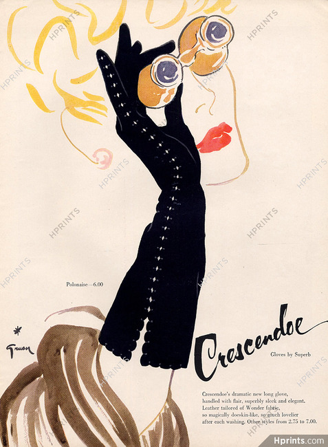 Crescendoe (Gloves) 1952 Polonaise, René Gruau