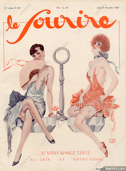 Georges Léonnec 1928 "Si vous aimez épicé, Sel gris et Poivre rouge" Sexy girls, Cover