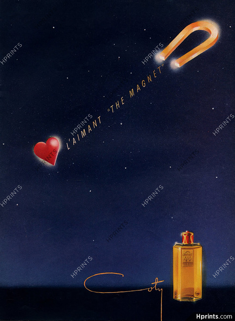 Coty (Perfumes) 1943 L'Aimant "The Magnet"
