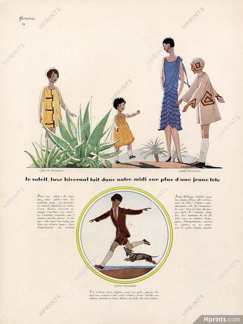 Edouard Marty 1928 Jenny Billioque, Children Fashion