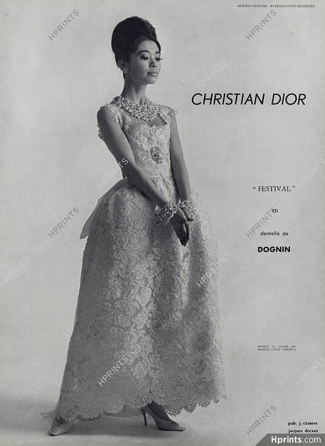 Christian Dior 1961 Dentelle de Dognin, Photo Jacques Decaux