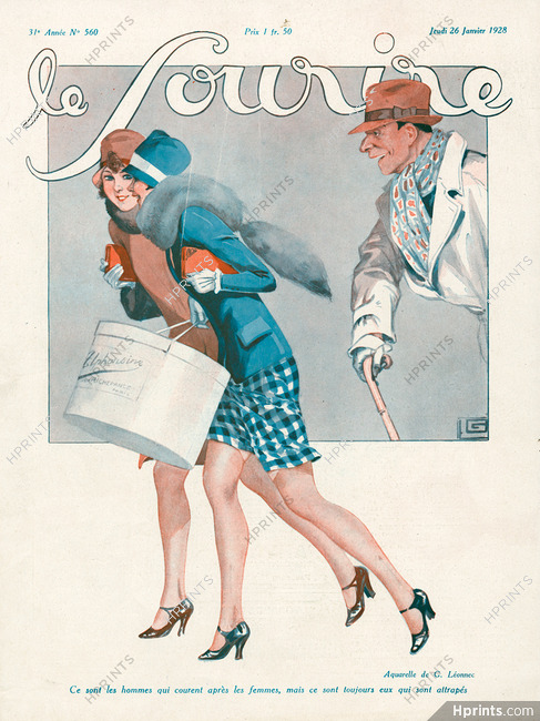 Georges Léonnec 1928 Shopping Hatbox