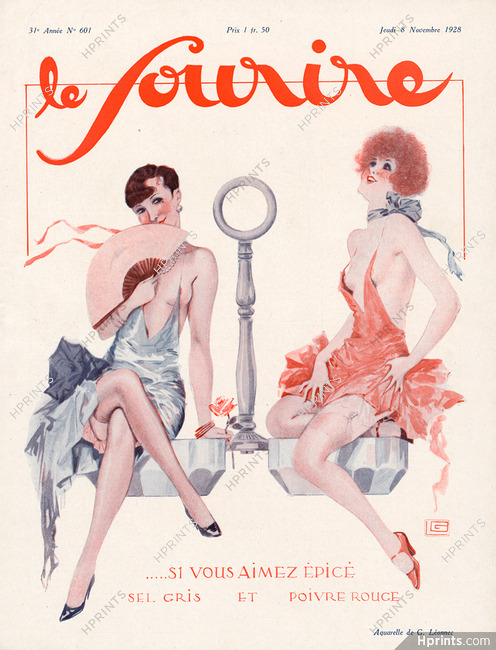Georges Léonnec 1928 "Si vous aimez épicé, Sel gris et Poivre rouge" Sexy girls, Cover