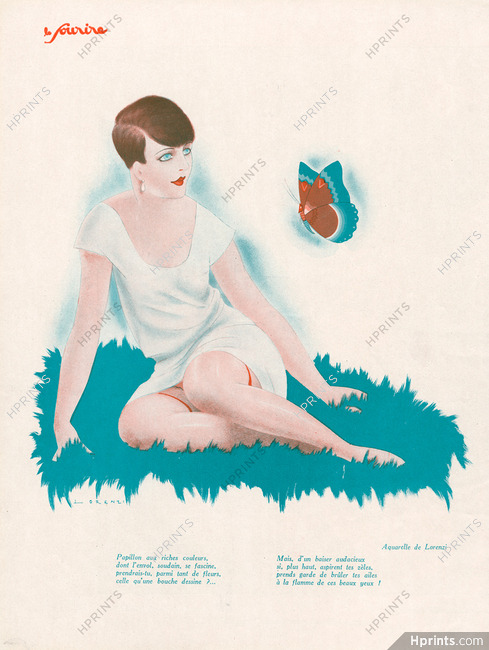 Fabius Lorenzi 1928 Sexy looking girl Stockings