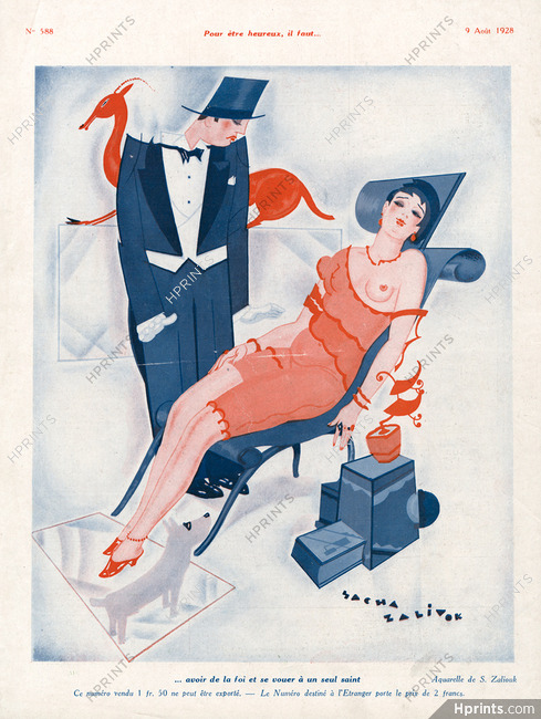 Sacha Zaliouk 1928 "Pour être heureux il faut...", Topless