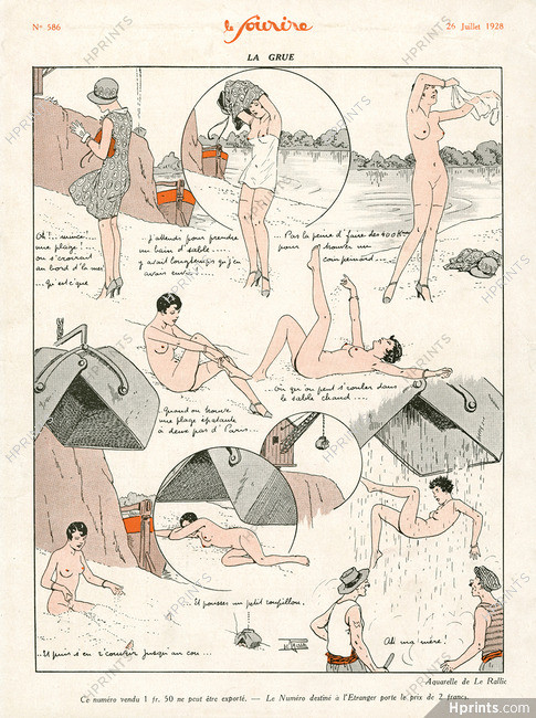 Le Rallic 1928 La Grue, Nudism