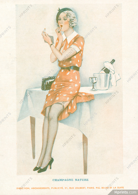 Suzanne Meunier 1935 "Champagne nature", Stockings