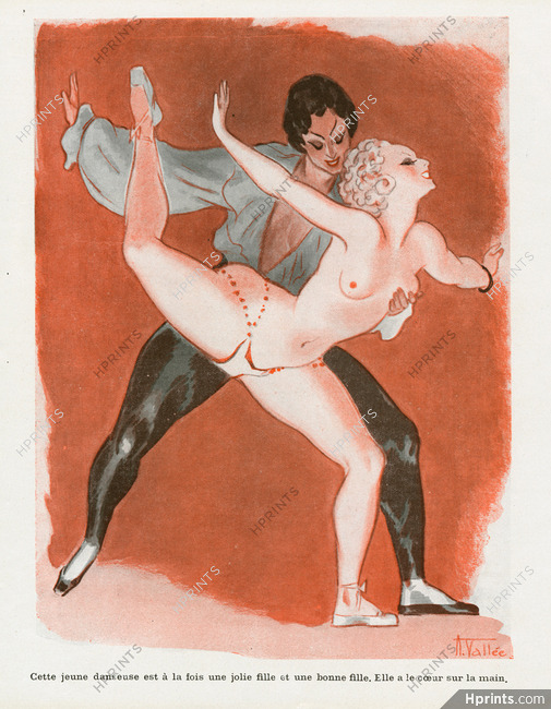 Armand Vallée 1936 "Jeune danseuse...", Sexy Ballet Dancer