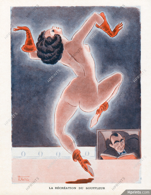 Armand Vallée 1935 "La récréation du souffleur", Nude Dancer
