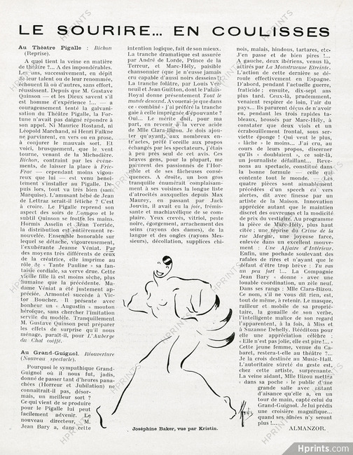 Le Sourire... en coulisses, 1936 - Kristin Josephine Baker, Texte par Almanzor