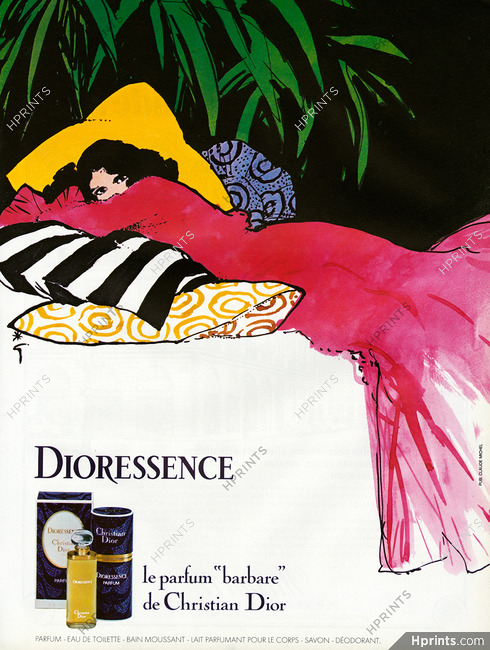 Christian Dior (Perfumes) 1980 Dioressence René Gruau
