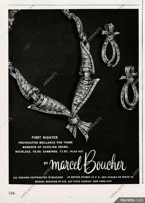 Marcel Boucher (Jewels) 1956 Quarter page