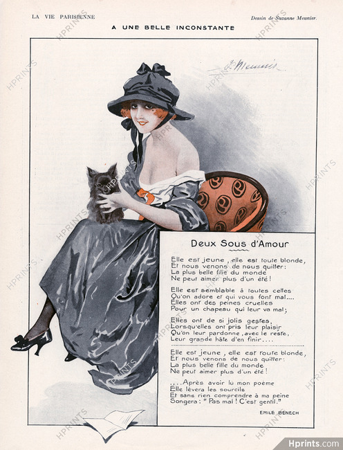 Suzanne Meunier 1918 ''Une belle inconstante'' Emile Benech Poem