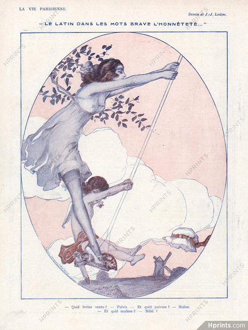 Julien Jacques Leclerc 1919 Swing, Lingerie, Stockings