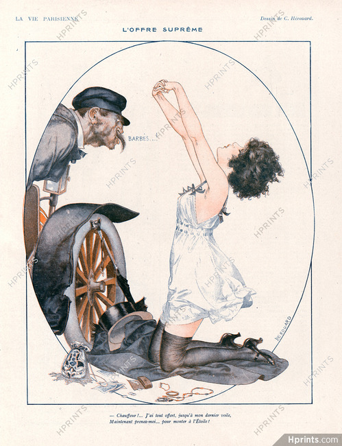 Cheri Herouard 1919 "L'Offre Suprême..pour monter à l'étoile, Champs Elysées!" Taxi Driver, Barbès