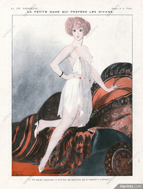 Armand Vallée 1922 "Petite dame qui préfère les divans"