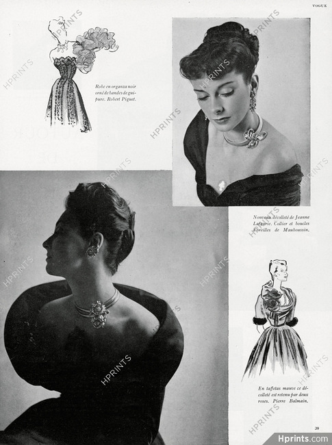 Décolleté "Corolle" Christian Dior (Van Cleef & Arpels), Jeanne Lafaurie (Mauboussin) 1948