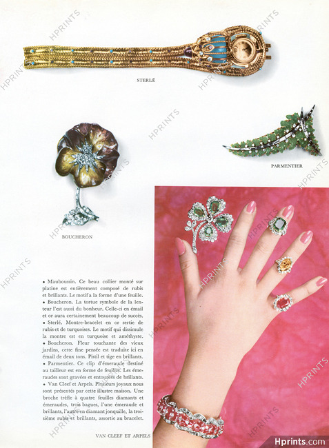 Van Cleef & Arpels (bracelet, brooch, rings) 1959 Sterlé, Boucheron, Jean Parmentier