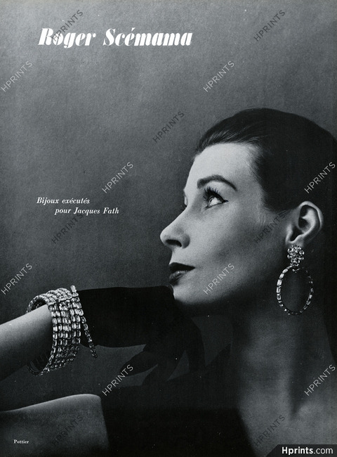 Roger Scémama 1953 for Jacques Fath, Photo Pottier