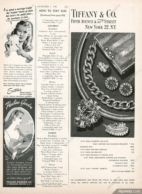 Tiffany & Co. High Jewelry — Images and vintage original prints