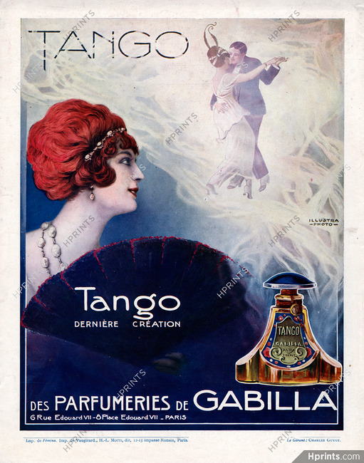 Gabilla (Perfumes) 1914 Tango Art Nouveau Style