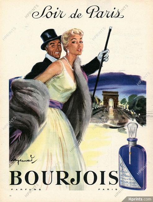 Bourjois (Perfumes) 1956 Arc De Triomphe, Soir De Paris, Raymond Brénot