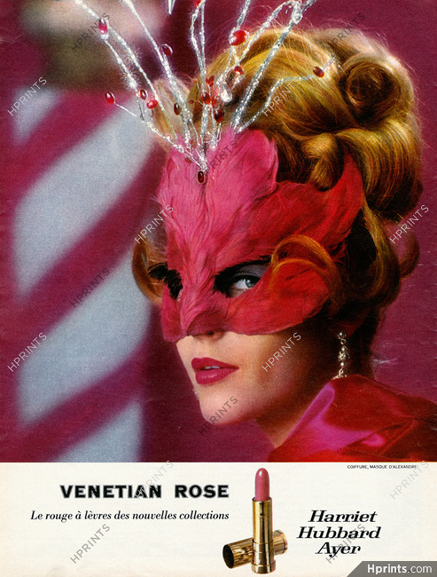 Harriet Hubbard Ayer 1964 Lipstick, Mask & Hairstyle by Alexandre